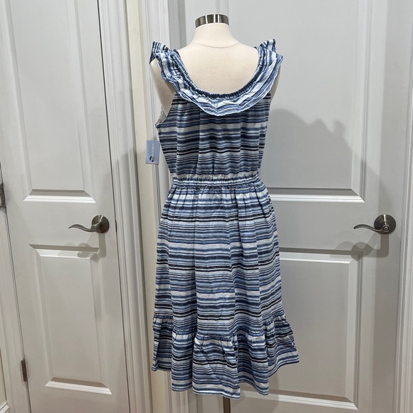 New! Gymboree Women's 55% LINEN Dress Sandy Shores Blue Party Size XL NWT - Picture 8 of 16